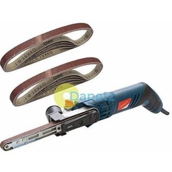 Daptez Lima Eléctrica Lijadora De Banda Con 12 Bandas Abrasivas 13mm X 457mm Dedo Lijadora