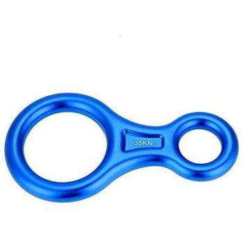 Alomejor Escalada Rappel Safety 35KN Montañismo Escalada Figura 8 Cuerda Descensor Anillo