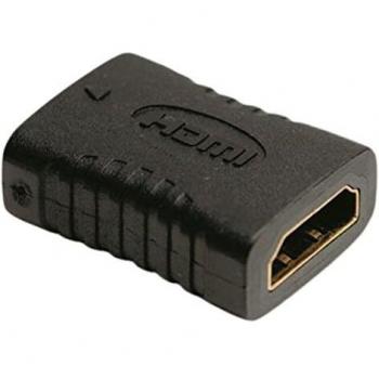 Adaptador HDMI hembra a hembra compacto (plaqué oro, Full HD 1080p)