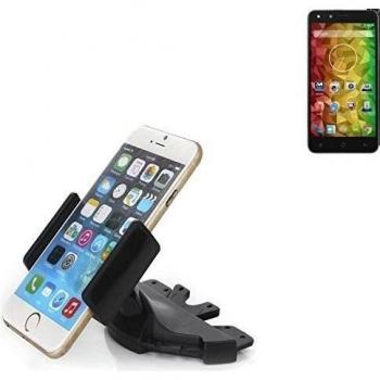 Ranura de CD Smartphone Soporte para Medion Life X5001 | soporte de coche de uso general para los dispositivos de navegación / los teléfonos inteligentes para el montaje en la ranura de CD de la radio del coche. El soporte 360 ??es libremente ajustable.