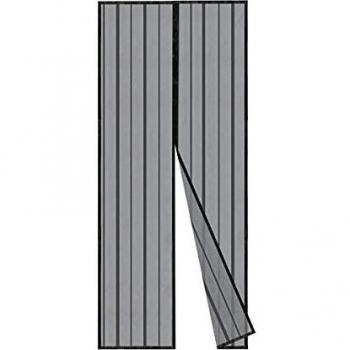 Sekey Cortina Magnética de Puerta a Prueba de Mosquito para Puertas de Madera, Puertas de Hierro, Puertas Metálicas, Puertas del Balcón, Puertas de RV, Cierre Magnético Automático, 220 x 130 cm, Negro