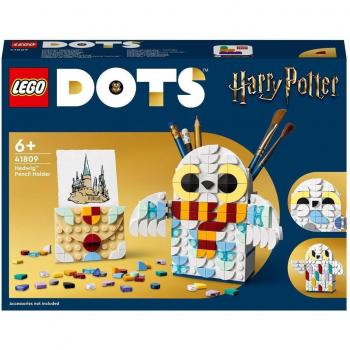 LEGO DOTS Portalápices Hedwig del Mundo Mágico de Harry Potter - Set de Manualidades 41809
