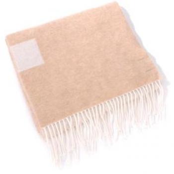 A.P.C. Men's Malo Logo Scarf - Camel, Wool, Brown, One Size