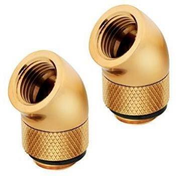 Corsair Hydro X Series 45 Grad G1/4 Fitting Adapter Twin Pack -