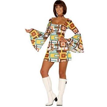 Fiestas Guirca, S.L. Disfraz de Años 70 Vestido Retro para Mujer M