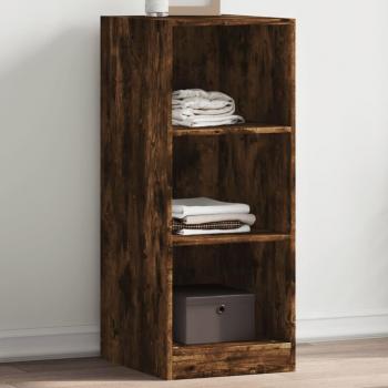 Armario de madera de ingeniería 48x41x102 cm en color Blanco, Gris hormigón, Gris sonoma y roble ahumado - vidaXL