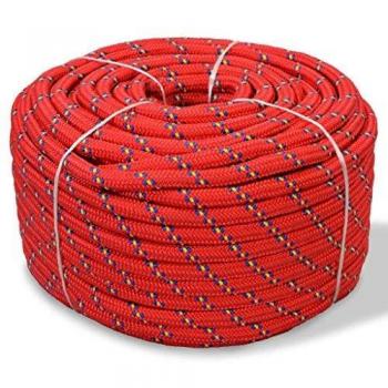 vidaXL Marine Rope Polypropylene 12 mm 50 m Red