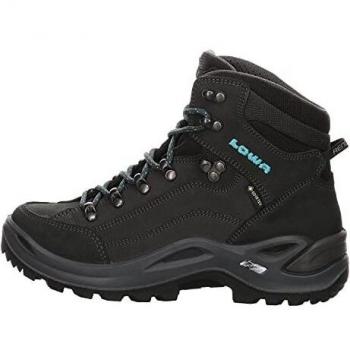 Bota de montaña Lowa Renegade GTX Mid para mujer, color asfalto/turquesa, talla 36.5