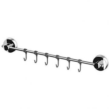 RIDDER Toallero con ganchos cromado 55.5x6.5x4.6 cm (12120100)