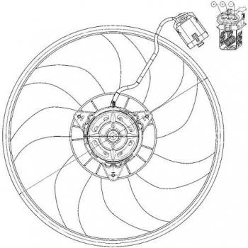 Ventilador de Radiador MAHLE ORIGINAL CFF 160 000P para OPEL y VAUXHALL