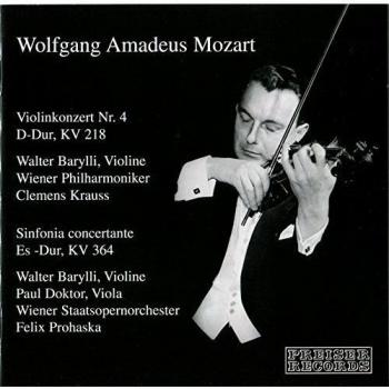 Mozart: Violin Concerto No. 4 / Sinfonia Concertante KV 364 - Barylli, Doktor, Krauss, Prohaska