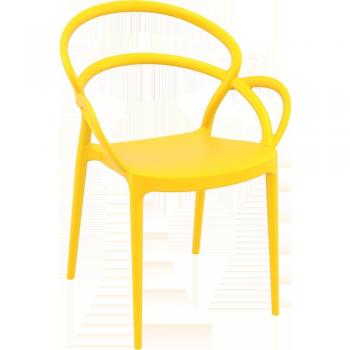 Mila Stacking Bistro Armchair - Yellow
