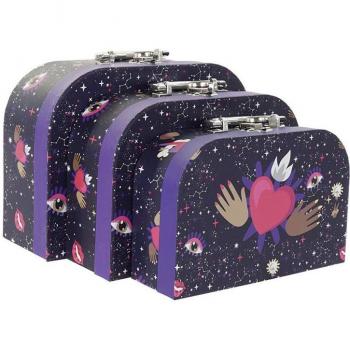 Juego de Cajas Decorativas Good Luck Lila