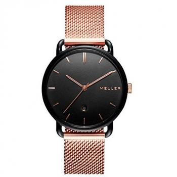 Reloj de Pulsera Meller W3N-2ROSE para Mujer, color rosa, diseño elegante y moderno, esfera minimalista, correa ajustable de acero inoxidable