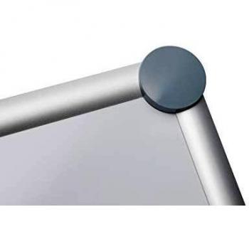 Pizarra Blanca Magnética MAULpro 2000, Emaillada, 120x180 cm, Esquinas Grises