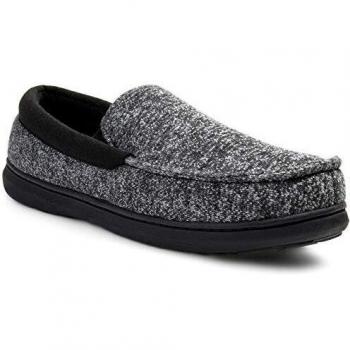RockDove Men's Moc Slipper with SILVADUR Anti-Odor Fabric, Size 8 UK Men, Black
