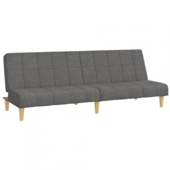 Sofá cama de 2 plazas tela gris claro vidaXL
