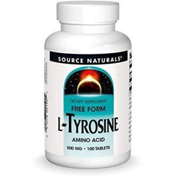 Source Naturals L-Tyrosine 500mg - Mood Support & Cognitive Function, 100 Tablets