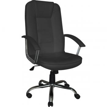 Q-Connect Silla De Dirección Con Respaldo Alto Regulable En Altura Alto 1115+85Mm Ancho 500Mm Y Prof. 490Mm Negra