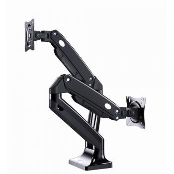 Soporte de Escritorio Gembird MA-DA2-03 con Brazo de Montaje para 2 Monitores, 17-35, Capacidad hasta 10 kg