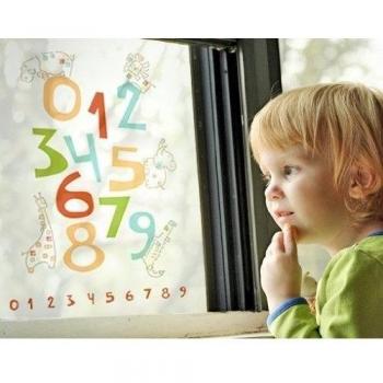 Apalis Mural de Ventana Safari Numbers, Dimensione:192cm x 144cm