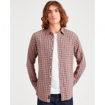 Dockers - Camisa de hombre de manga larga slim fit original
