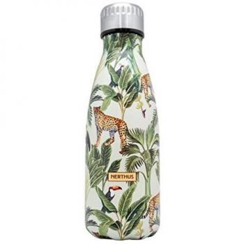 NERTHUS FIH 760 Botella Termo Doble Pared para frios y Calientes diseño Jungla 350ml, Acero Inoxidable, Libre de BPA, 18/8, 350 ml