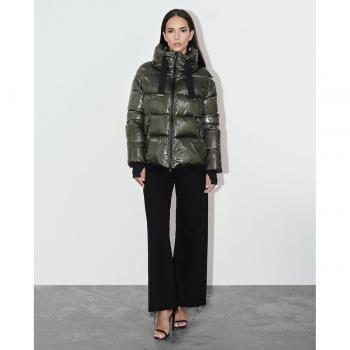 Green Latina Bright Shiny Women's Winter Jacket Size M