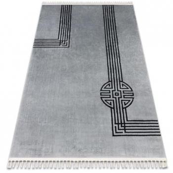 Alfombra RUGSX Amour 53116D Gris - Geométrico, líneas modernas, elegante, 196x290 cm - para salón, dormitorio, habitación juvenil y pasillo