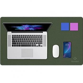 Upgrade Knodel Alfombrilla de escritorio, Estera del escritorio de oficina, Vade para escritorio hecho de cuero PU, alfombrilla del escritorio del ordenador portátil, Doble cara