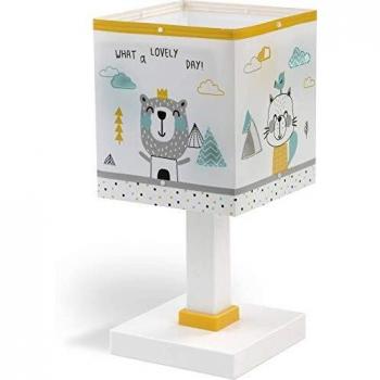 Lámpara de Mesita Infantil Hello Little E14 Multicolor Animales del Bosque