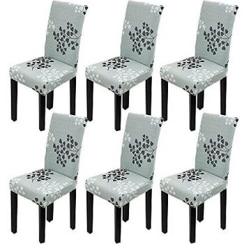 TMILIATRAY Fundas para Sillas Pack de 6 Fundas Sillas Comedor Funda Silla Elásticas Modernas Funda Desmontables Lavables Cubiertas para Sillas para Banquete Oficina Boda Bar
