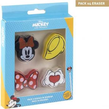 Goma de Borrar Pack X4 Minnie Multicolor