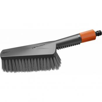 Cepillo de Mano M Suave Gardena Cleansystem con conexión de Manguera, Modelo Mediano, Plano, para Superficies pequeñas y delicadas, con Ajuste del Agua (18841-20)