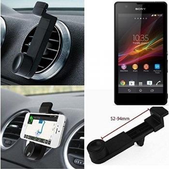 Titular Smartphone para el coche para Sony Xperia ZR. Parrilla del coche montaje del sostenedor del coche para el teléfono inteligente. De aplicación universal. Negro. Fácil de instalar, sujeción segura. Utilizar el teléfono como un dispositivo de na