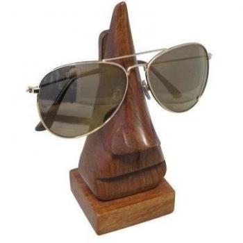 Wooden Nose Shape Glasses Holder Stand Display Spectacles Sheesham Wood Indian by CE Hand Made Items