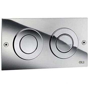Placa de cobertura cromada para 2 botones de mando en cajas de aceite Mini Trend Pneu
