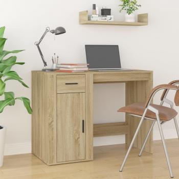 Escritorio de Madera Contrachapada Color Roble Sonoma 100x49x75 cm
