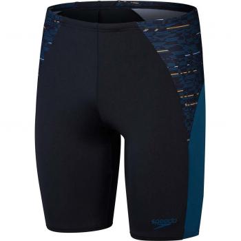 Speedo Jammer Eco Endurance+ Splice Negro para hombre, bañador de natación de secado rápido, resistente al cloro, con tecnología de compresión y ajuste cómodo