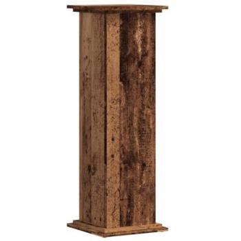Soporte de Plantas de Madera Ingeniería Envejecida 33x33x100 cm Marrón