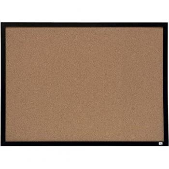 Nobo Pequeño Tablón de Anuncios con Marco Negro para la Pared de tu Casa u Oficina, Incluye Kit de Montaje, 585 x 430 mm, 1903776