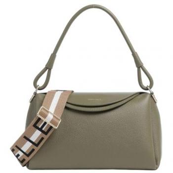 Coccinelle Eclyps Medium Green Shoulder Bag for Women, One Size, Leather with Shoulder Strap
