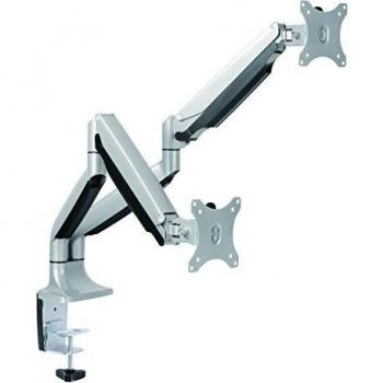 Soporte para monitor LogiLink 2 brazos ajustable de aluminio y acero laminado frío
