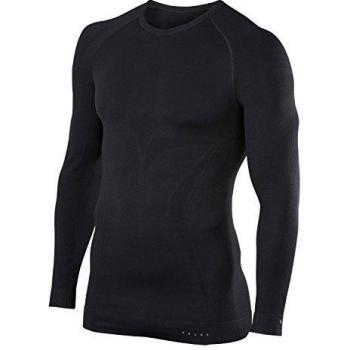Falke Unterwäsche Maximum Warm Longsleeve Shirt Tight Capa de Base Superior, Hombre, Negro, S