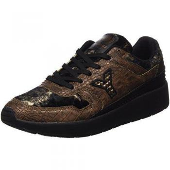 YUMAS Brenda - Zapatos clásicos con cordones para mujer, color bronce/negro, talla 40