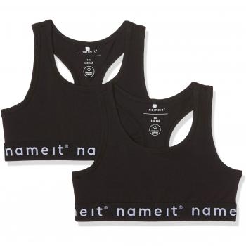 NAME IT Nkfshort Top 2p Noos, Corsé para Niñas, Negro
