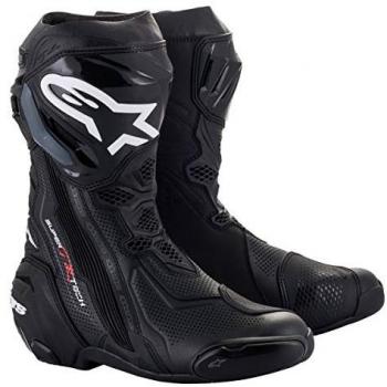 Alpinestars Supertech R Vented Motorcycle Boots - Black (Size 42)