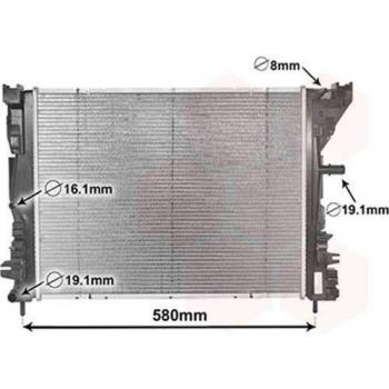 Radiador de refrigeración del motor Internacional 43002608
