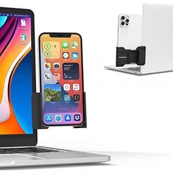 Soporte Ergonómico para Smartphone y Laptop Ajustable Universal Negro