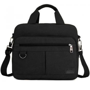 Maletín para Portátil Cool Tampa 15-16 Negro, resistente al agua, con compartimento acolchado para portátil, múltiples bolsillos organizadores, correa ajustable y asa ergonómica